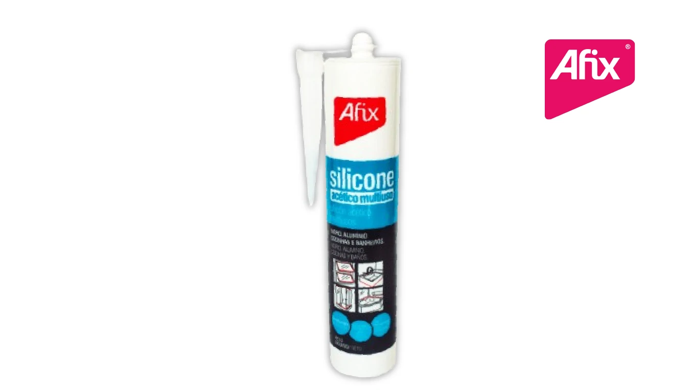 Silicona Afix Pegadit para baños y cocinas • Blanco